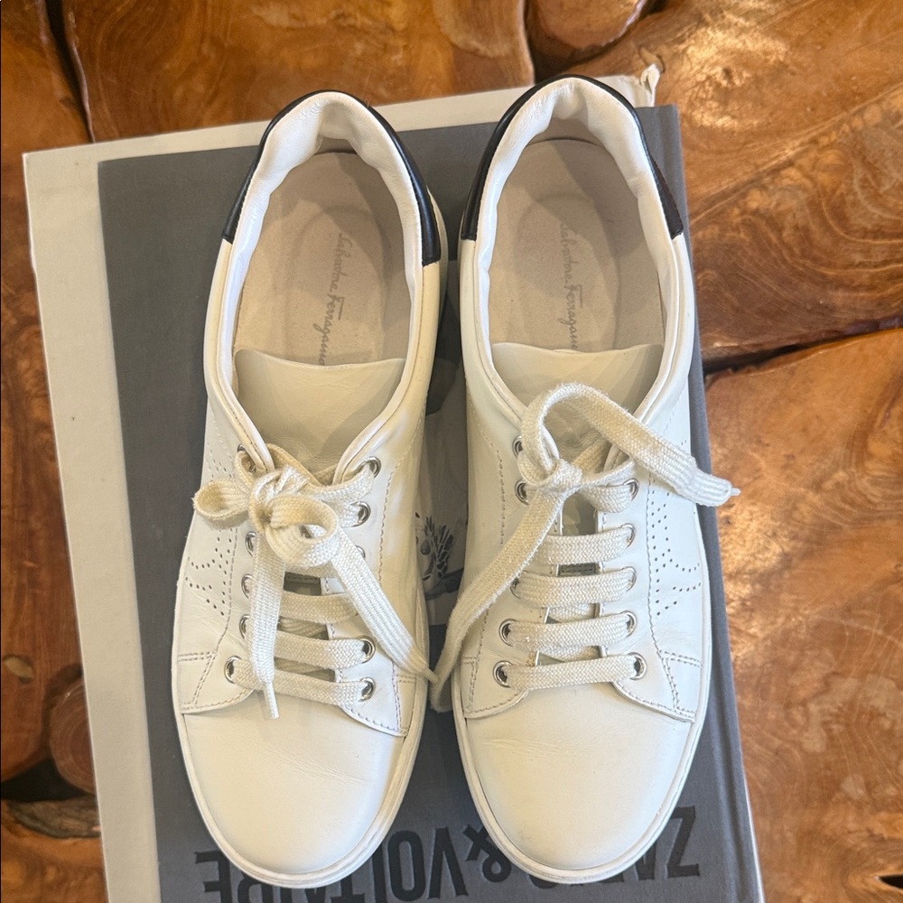 Salvatore Ferragamo Women's Pierre Low Top Sneakers - Picture 7 of 8